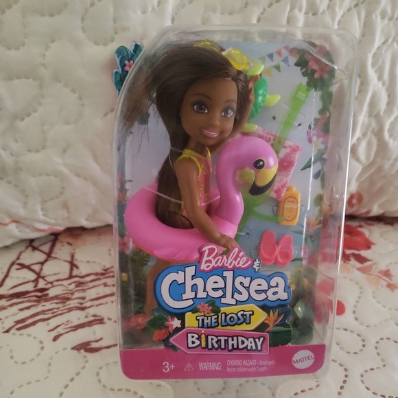 Mattel Toys Chelsea Barbie Lost Birthday Doll Playset Mattel Toy Nib Float Flamingo Swimsuit